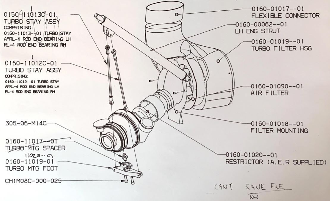 TURBO AND AIR FILTER ASSY Diagram